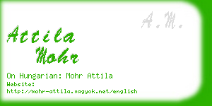 attila mohr business card